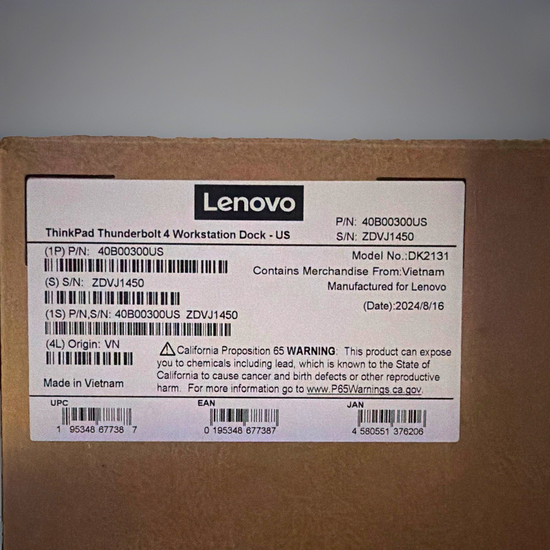 Lenovo ThinkPad Thunderbolt 4 Workstation Docking Station Black 40B00300US