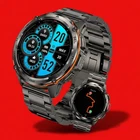 Black Stainless Ultra Smart Watch Men GPS Fitness Tracker Android iOS Waterproof