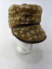 Vintage Heavy Duty Calico Hat Size 7 Fuzzy