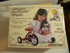 New Open Box Vintage Miniature 12" Roadmaster Childs Toy Tricycle