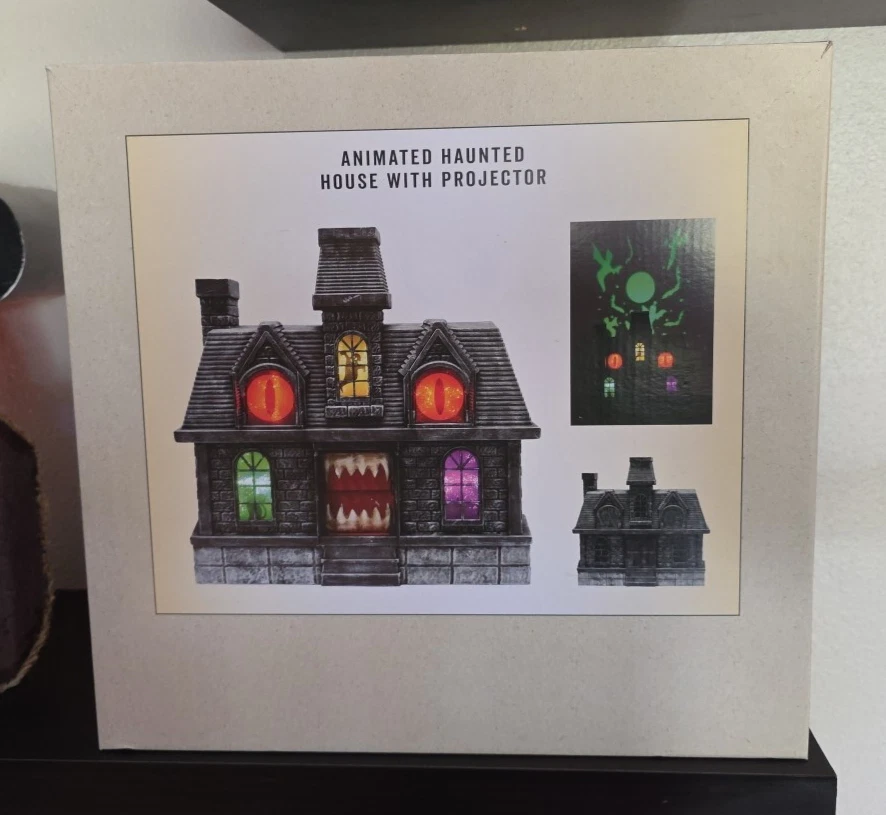 Cracker Barrel Animated Light up Haunted House Mansion Projection & Sound - Image 4 of 4