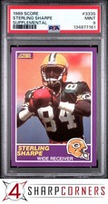 1989 SCORE SUPPLEMENTAL #333S STERLING SHARPE RC PACKERS HOF PSA 9