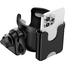 Universal Cup Bottle Phone Holder For Wheelchair Stroller Walker Bike Scooter