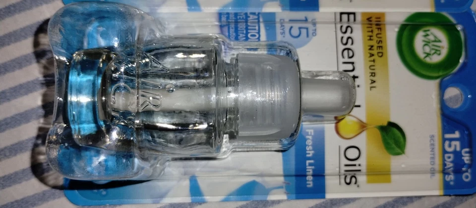 Juego de 3 Aceites Perfumados Esenciales Air Wick Lino Fresco Infundido Nuevo Lote Sellado .27 Foto 2 de 2