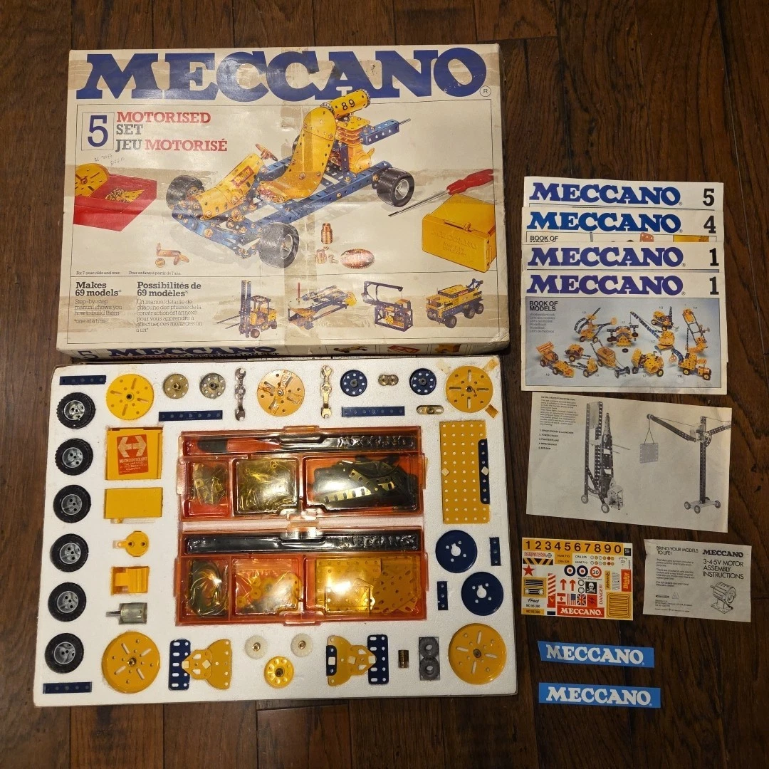 Preços baixos em Conjuntos de Brinquedos Antigos e Vintage Meccano