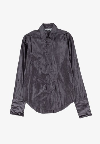 Yves Saint Laurent Rive Gauche, Vintage Yves Saint Laurent Men Silk Shirt Rive Gauche French Cuffs Size 40-M