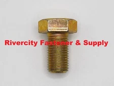 M14-1.5x25 Hex Head Cap Screws  M14x1.5x25 Bolts Yellow Zinc 14mm x 25mm