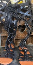 lace up womens gladiator sandals size 8.5 black