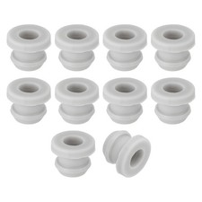 12Pcs Rubber Grommets 10.5mm Drill Hole, 7.5mm ID Hole Top Hat Hole Plug, Gray