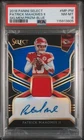 2018 Panini Select Blue Prizm /15 - Patrick Mahomes II #MP-PM - Patch Auto PSA 8