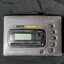 Sony Walkman WM-FX45 FM/AM Radio Works Cassette Player Doesn't Mega Bass Vintage