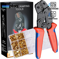 Crimpzange Flachstecker Set 300 StüCk FlachsteckhüLsen 0,5-1,5 Mm² Crimpwerkzeug