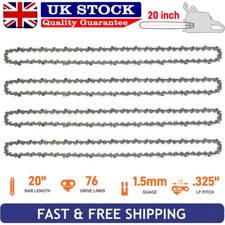 4 x Replacement Chainsaw Chain 20" inch Pitch .325 " 0.058 Gauge 76 Drive Links