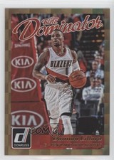 2015-16 Panini Donruss Elite Dominator Gold /10 Damian Lillard #7 e1e