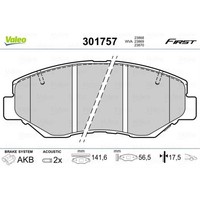 Valeo BremsbeläGe Bremsbelegsatz Vorne System Akebono FüR Honda CR-V