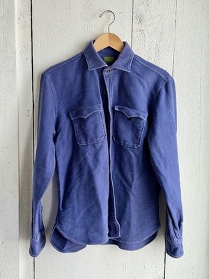 Sid Mashburn CPO Shirt Jacket Medium M Blue Cotton