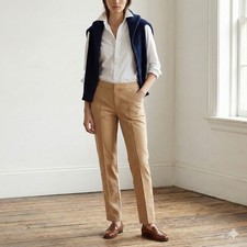 Ralph Lauren Black Label Pants Womens 6 Khaki Tan Straight Leg Dress Trousers