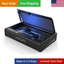 Gun Safe, Updated Biometric Gun Safes for Pistols, Quick Access Pistol Safe F...