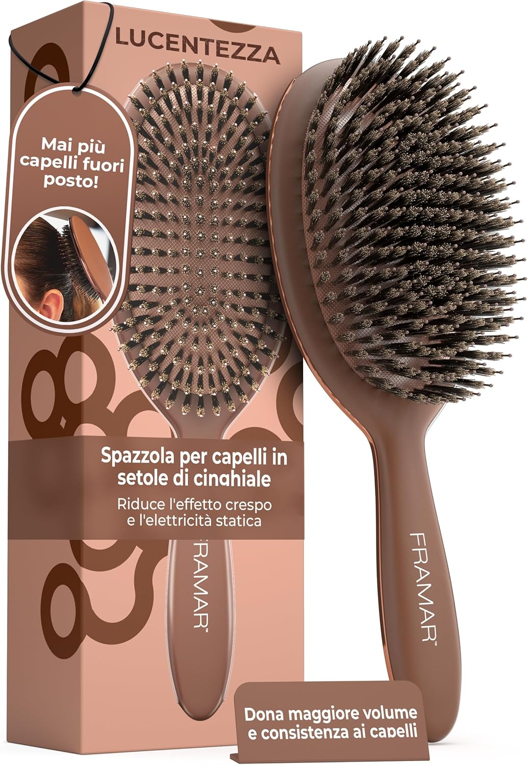 Spazzola per Capelli Con Setole Di Cinghiale Morbide - Spazzola per Capelli a Se