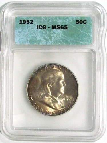1952 FRANKLIN Silver Half Dollar ICG MS 65