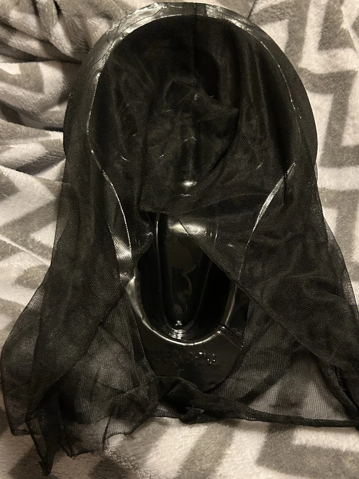 Máscara facial fantasma oscuro disfraz ligero malla delgada adulto Halloween juegos con disfraces Foto 4 de 4