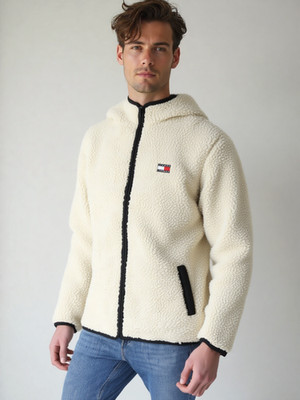 Tommy Jeans badge zip unisex teddy jacket plush between-seasons jacket size XL