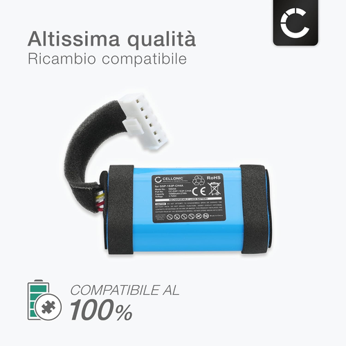 , Batteria per Altoparlante Compatibile Con JBL Charge 5, Charge 4Q (10000Mah, 3 - Foto 4 di 12