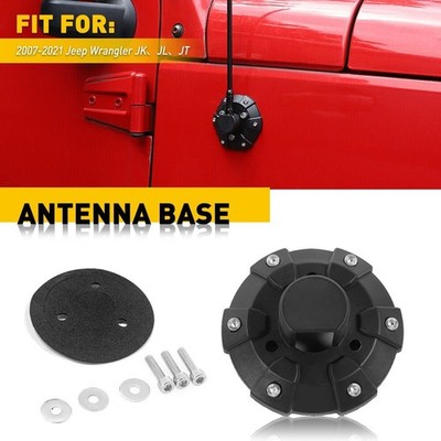 Fury Antenna Base for 07-22 Jeep Wrangler JL, JLU, JK JKU Gladiator JT Black ABS