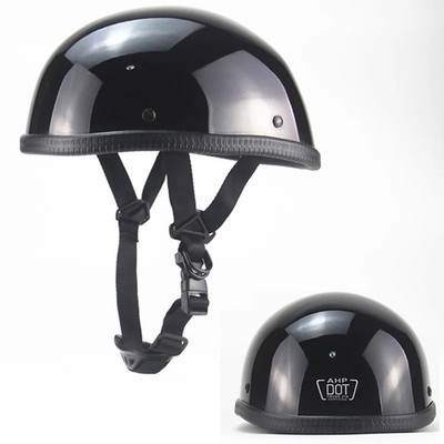 DOT Lightest Motorcycle FLAT Beanie Helmet Half Helmet Cap Skid Scooter Chopper