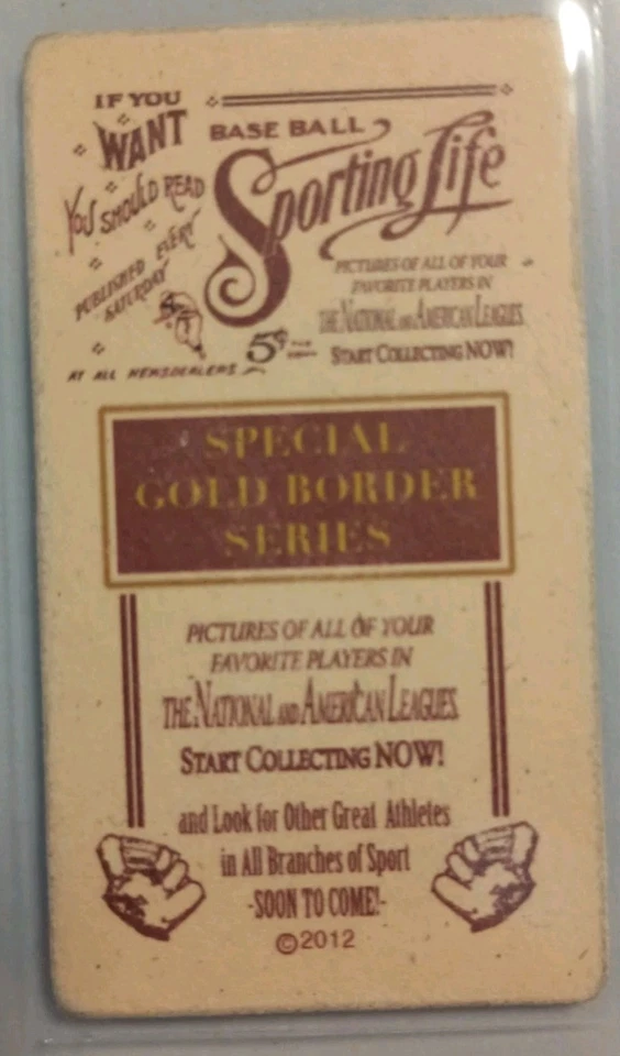 Raro SERIE SPORTING LIFE TALLA T BORDE DORADO - Babe Ruth, New York Yankees HOFer Foto 3 de 4