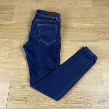 Superdry Cassie Skinny Dark Blue Denim Jeans Size W30 L32 Stretch Fit Mid Rise