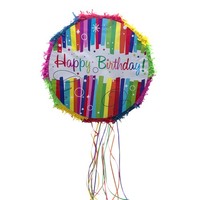 "Pinata \"Happy Birthday\" Bunt Ø Ca. 43 Cm Geburtstag Kinder Spaß Spannung"