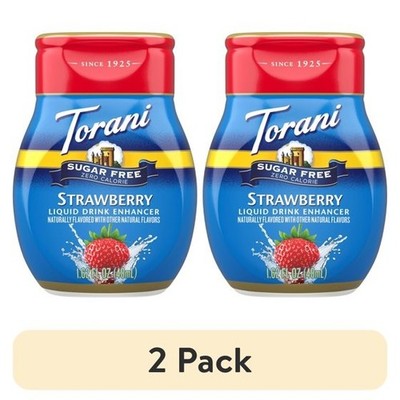 Sugar Free Liquid Drink Enhancer Drops Strawberry Flavor 2 Pack 1.62 fl oz