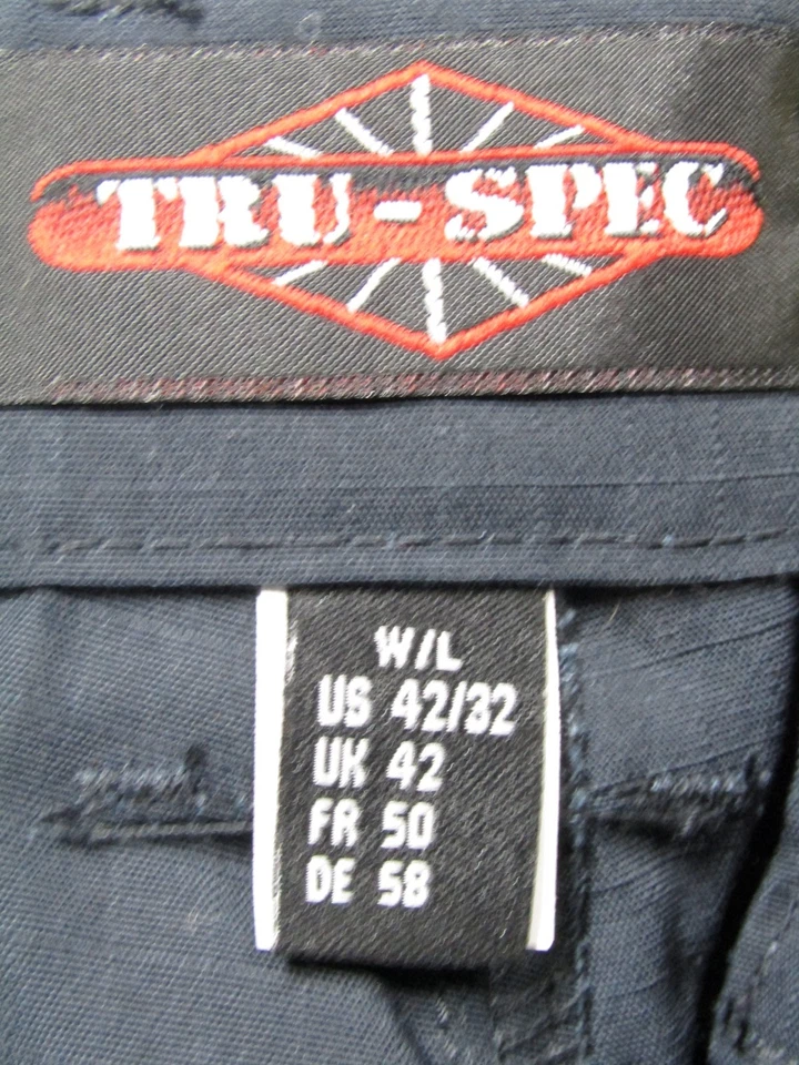 Tru-Spec Тактическая Грузовая Униформа Полиции Безопасности, Размер 42/32 Темно-синий - НОВАЯ - Изображение 4 из 4
