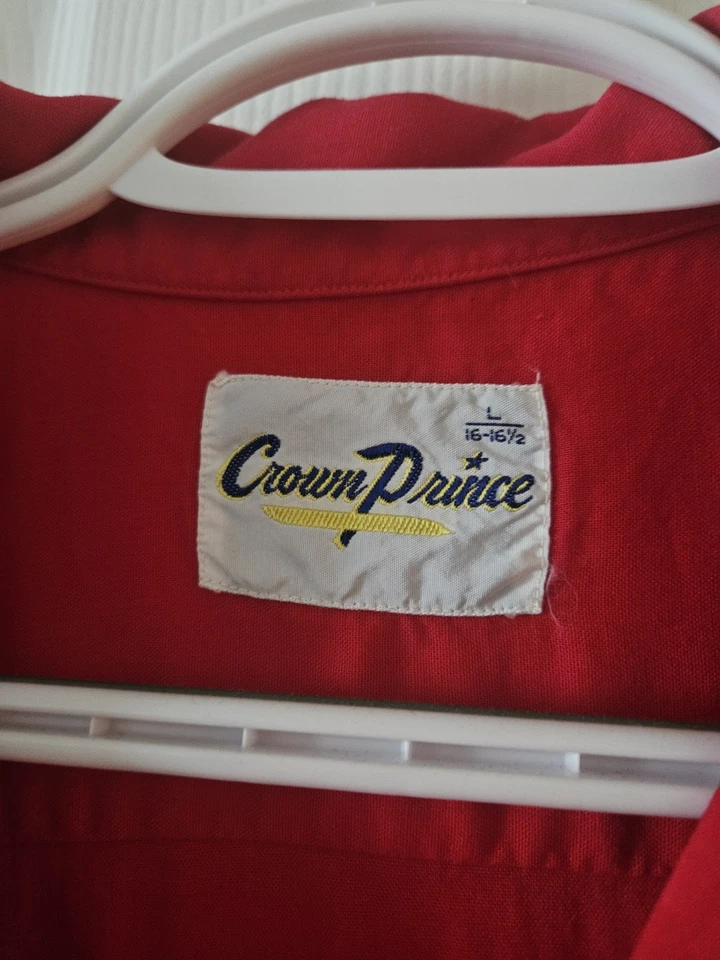 50s Crown Prince Chain Stitch Bowling Shirt Men's 16-16 ½ READ DESCRIPTION - Image 4 of 4