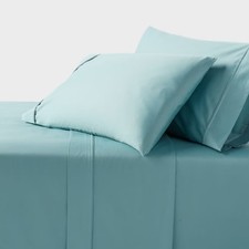 Twin/Twin XL 400 Thread Count Performance Sheet Set Light Teal - Threshold