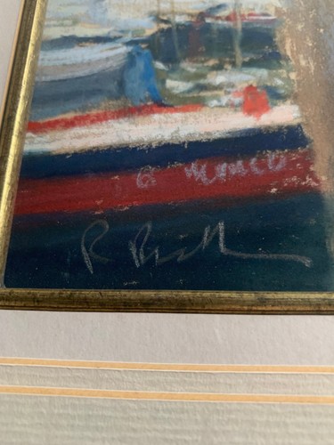 Pintura Original Impresionista Pastel Dibujo de una Escena Veneciana - Venecia - Imagen 5 de 9