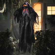 5 Ft Light Up Hanging Grim Reaper Halloween D...