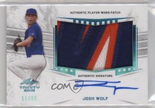 2019 Leaf Trinity Patch Auto Blue 11/35 Josh Wolf #PA-JW2 Patch Auto 9cf