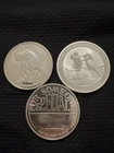 999 fine Silver Bullion set of 3 -Troy Ounce -Australia/Canada Silver Round .