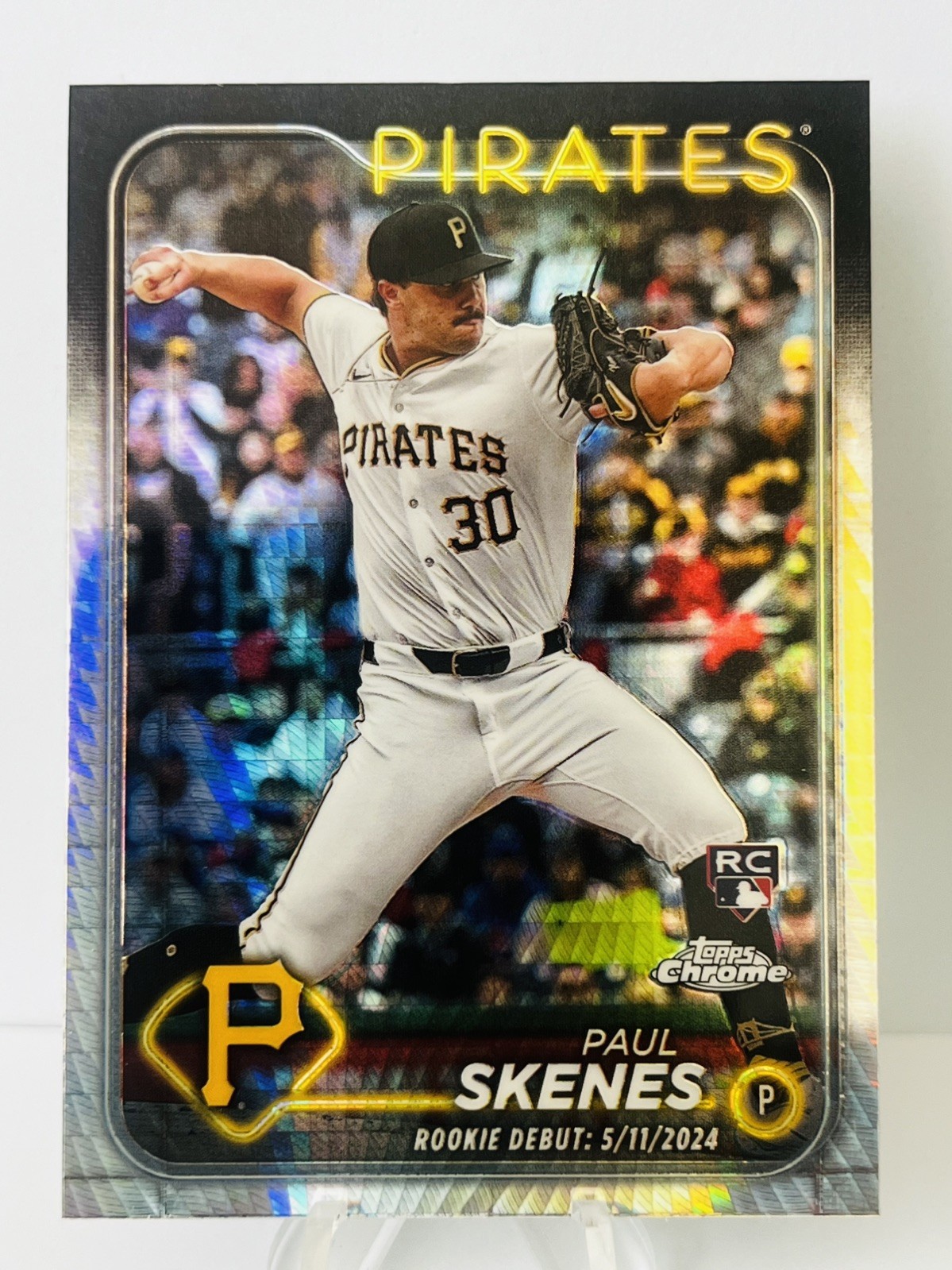 2024 Topps Chrome Update Paul Skenes Prism Refractor RC Rookie Debut #USC27