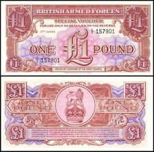 Great Britain - British Armed Forces 1 Pound, 1956 ND, P-M29, UNC