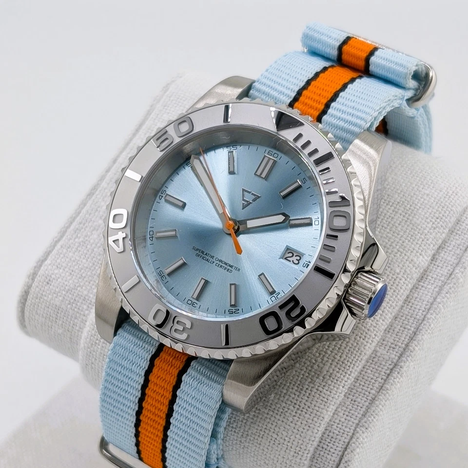 Reloj Diver Gulf (Azul/Naranja) 40mm NH35 Cristal de Zafiro - ¡6 Meses de Garantía! - Imagen 3 de 4