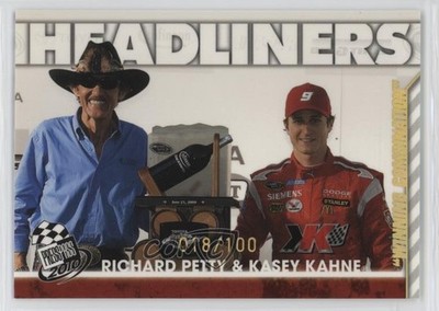 2010 Press Pass Headliners Holofoil /100 Richard Petty Kasey Kahne #106 HOF 05k6