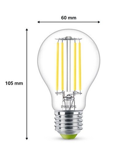 Philips classic LED-Lampe, 2,3W, 485lm, 4000K, klar (929003066501) - Bild 3 von 3