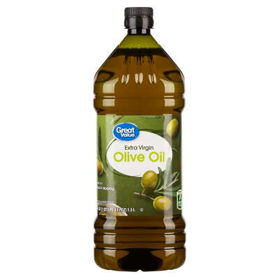 Great Value Extra Virgin Olive Oil 51 Fl Oz Great for Salads & Dipping Delicious