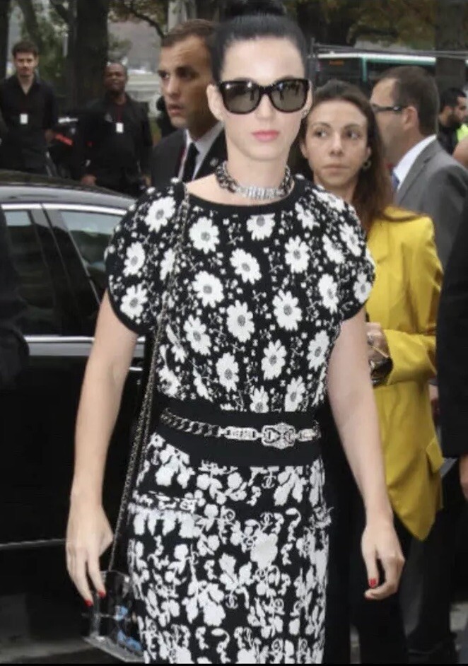 4K Chanel 2014 Black Floral Printed Sweater Top 40 42 44 8 10 12 Shirt 14c M L thumbnail 7