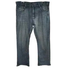 Flypaper Men’s Bootcut Blue Jeans Size 38x30 Distressed