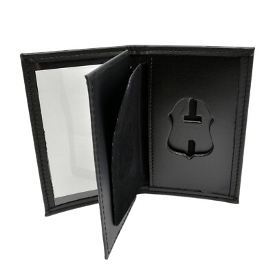 Perfect Fit FBI Agent Badge Case Double ID Federal Book Style Shield Holder