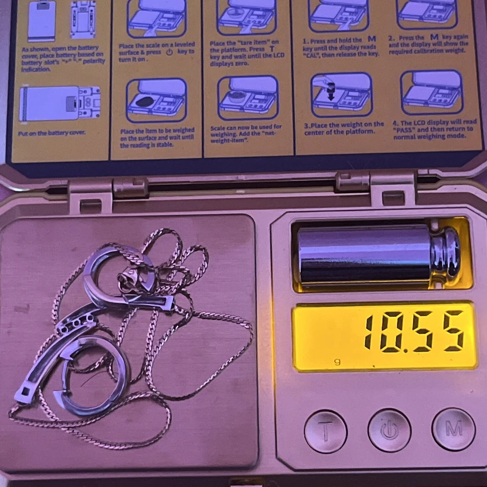 Colar e brincos de diamantes 14k Helzberg dois tons ouro branco amarelo bypass - Imagem 3 de 4